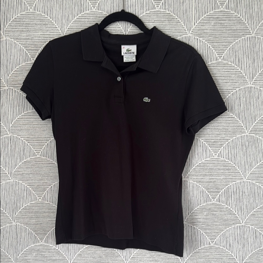 Lacoste Black Fitted Button Down Shirt